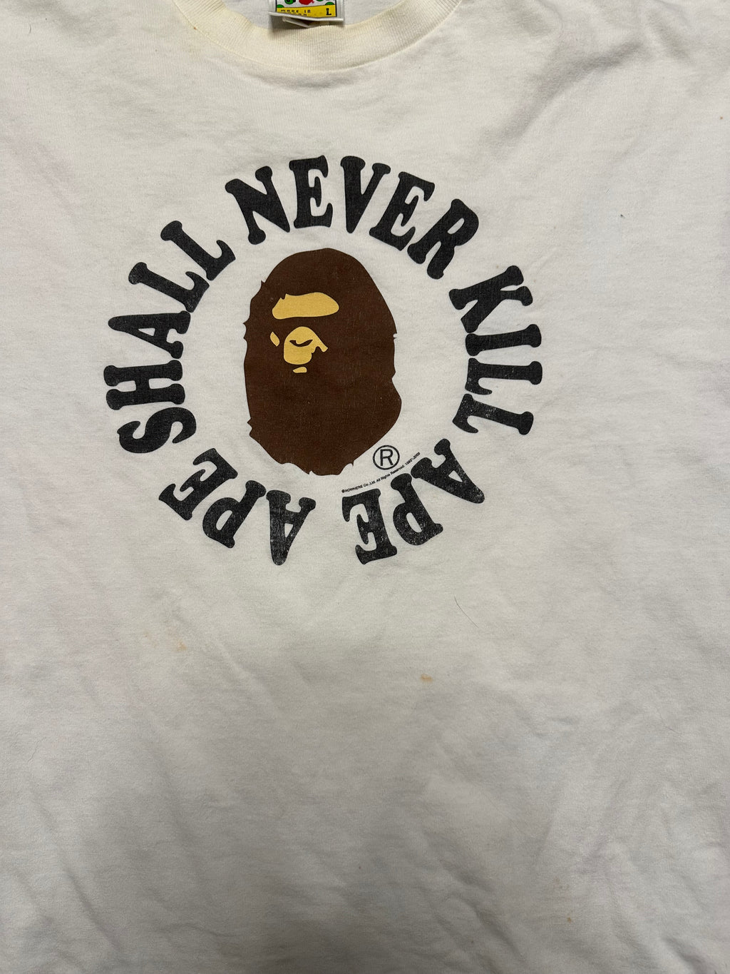 White Bape T-shirt - L